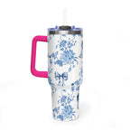 40oz Girly Western Floral Tumbler