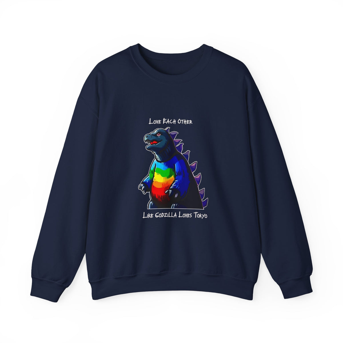 Godzilla Love Rainbow Crewneck Sweatshirt