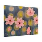 Backlit Flowers Poster — Rolled Wall Art with Bokeh Lights
