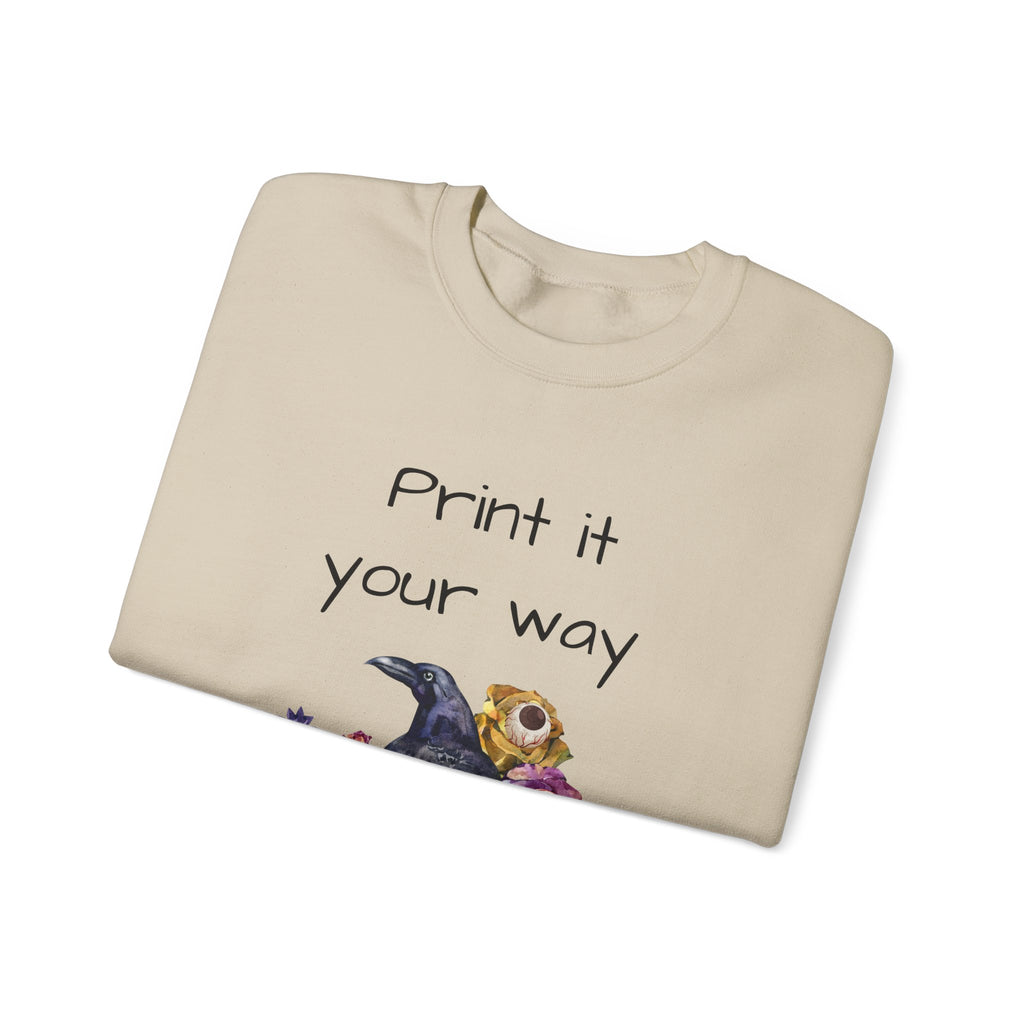 Personalize it! Crewneck Sweatshirt Surreal Design, Casual Pullover