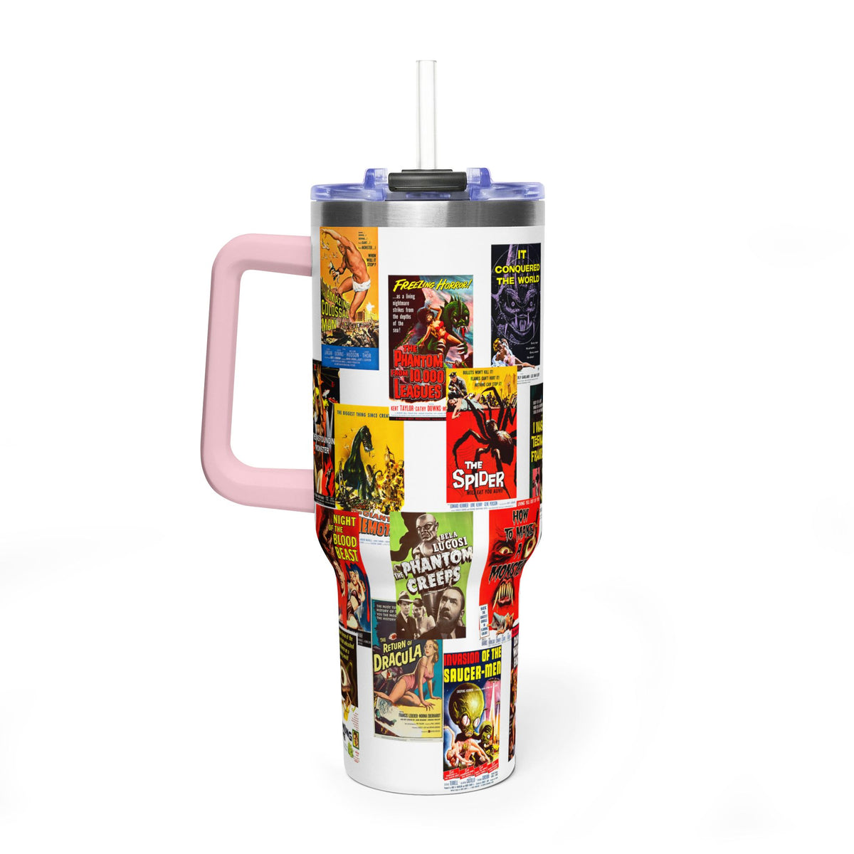 40oz B-Movies Retro Horror Poster Vacuum Tumbler