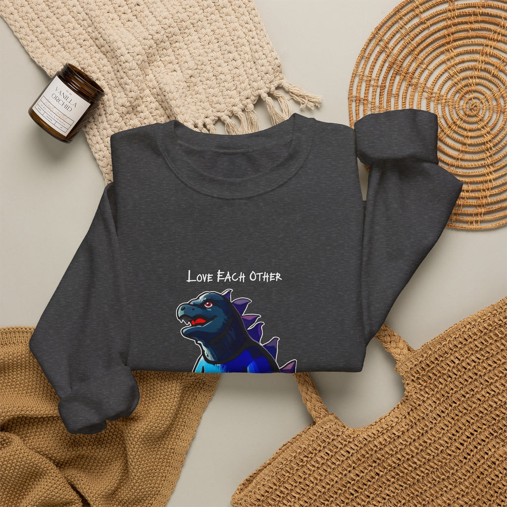 Godzilla Love Rainbow Crewneck Sweatshirt