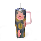 40oz Backlit Flowers Vacuum Tumbler
