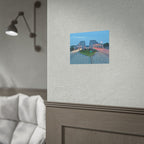 Twilight Bridge Rolled Poster — Long-Exposure Cityscape Wall Art