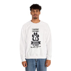 Crewneck Sweatshirt — "I Support Putting Animal Abusers to Sleep" Paw Rescue Tee