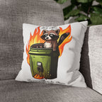 Funny 'It's Fine' Trash Panda Throw Pillowcase — Cute Raccoon In Flames Decorative Cushion Cover