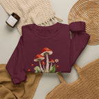 Mushroom Head Art Sweatshirt — Surreal Botanical Crewneck