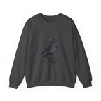 Crewneck Sweatshirt — Screaming Crow Graphic with "FUC AWF" Text