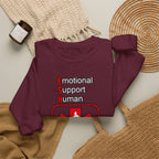 Emotional Support Human Sweatshirt – Medical Symbol “Do Not Touch” Crewneck
