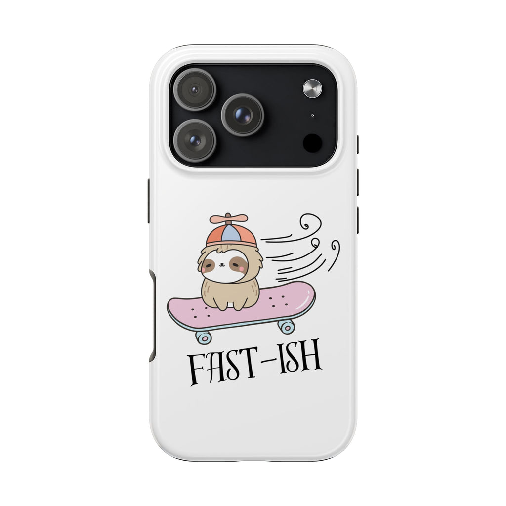 Phone Case — Cute Sloth on Skateboard "Fast-ish" Protective Tough Case