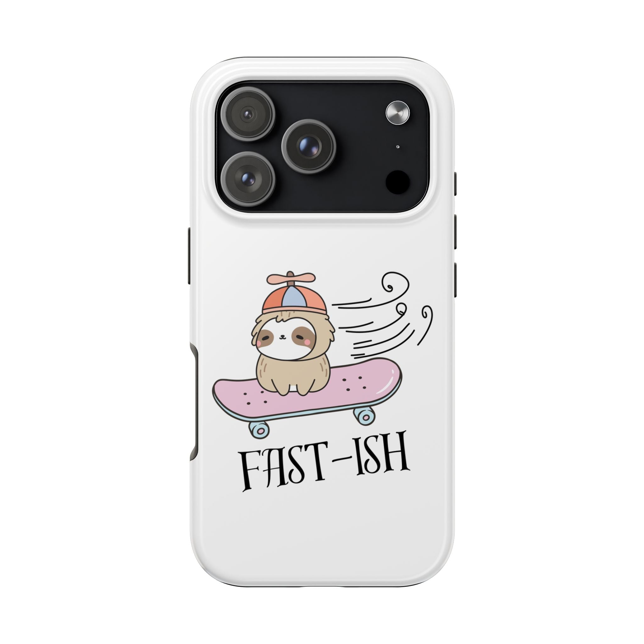 Phone Case — Cute Sloth on Skateboard "Fast-ish" Protective Tough Case