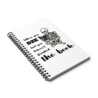 Spiral Journal — "When You Die But You Haven't Finished the Book" Skeleton Reading Notebook