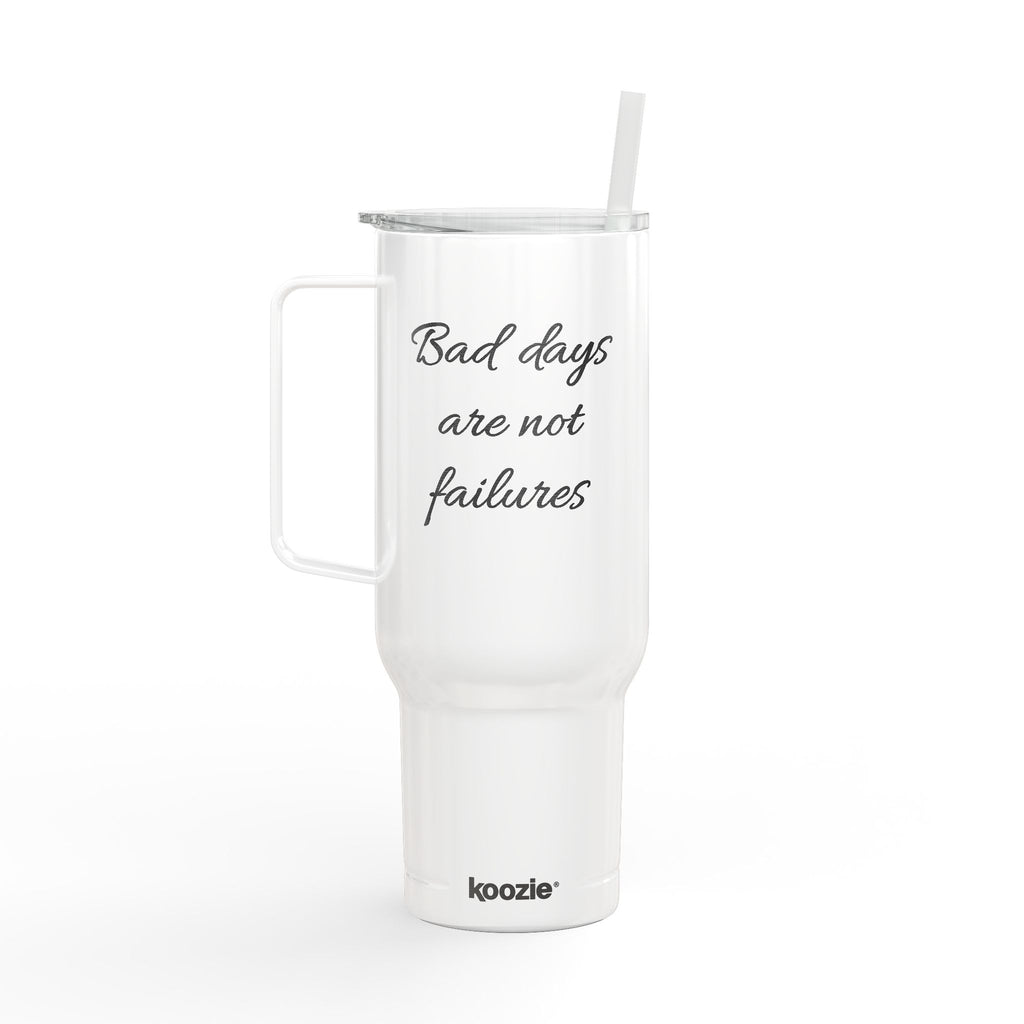Personalize it! Engraved 40oz Insulated Tumbler – "Bad days are not failures" Travel Mug