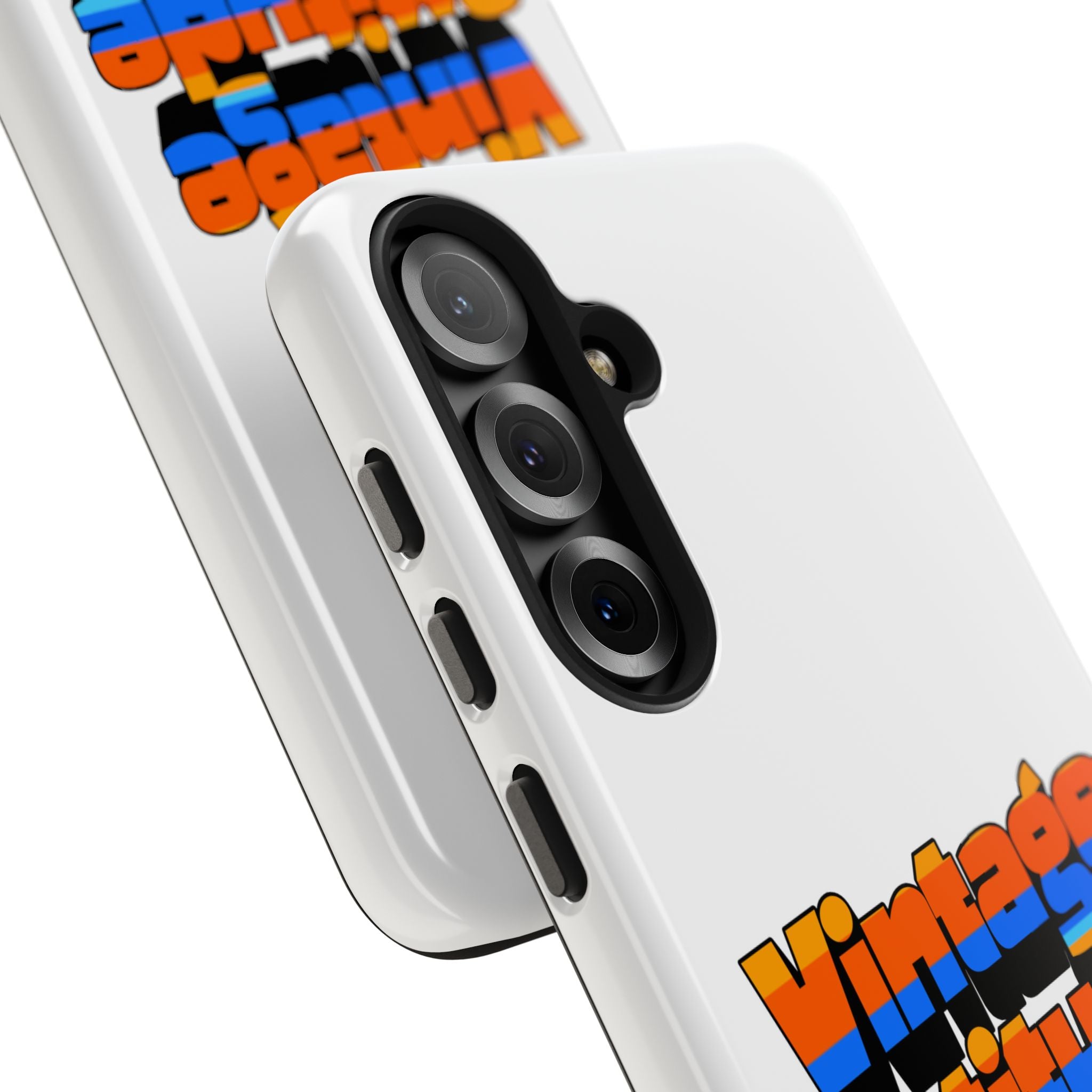 Phone Case — "Vintage Attitude" Retro 70s Striped Tough Protective Case