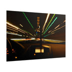 Night Drive Light Trails Poster - Rolled Wall Art