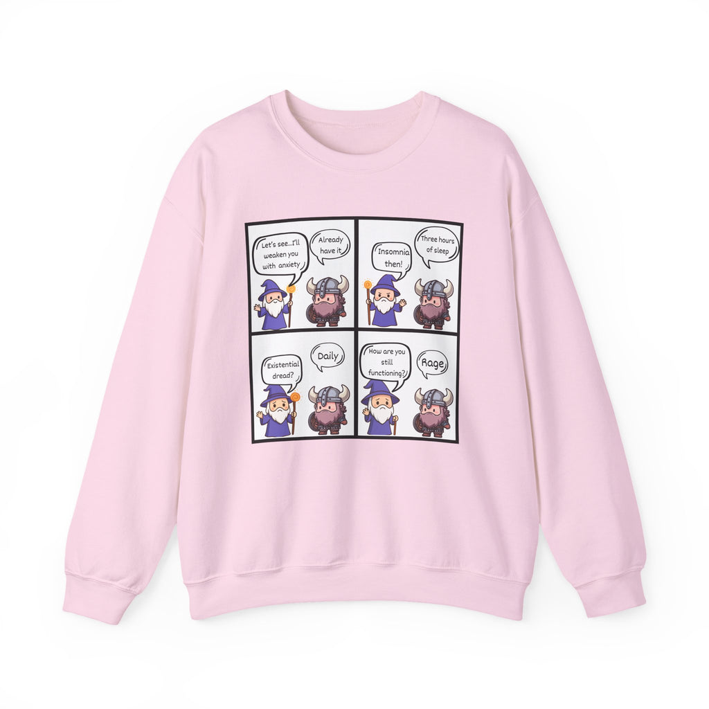 Comic D&D Sweatshirt — Cute Panel Cartoon Crewneck