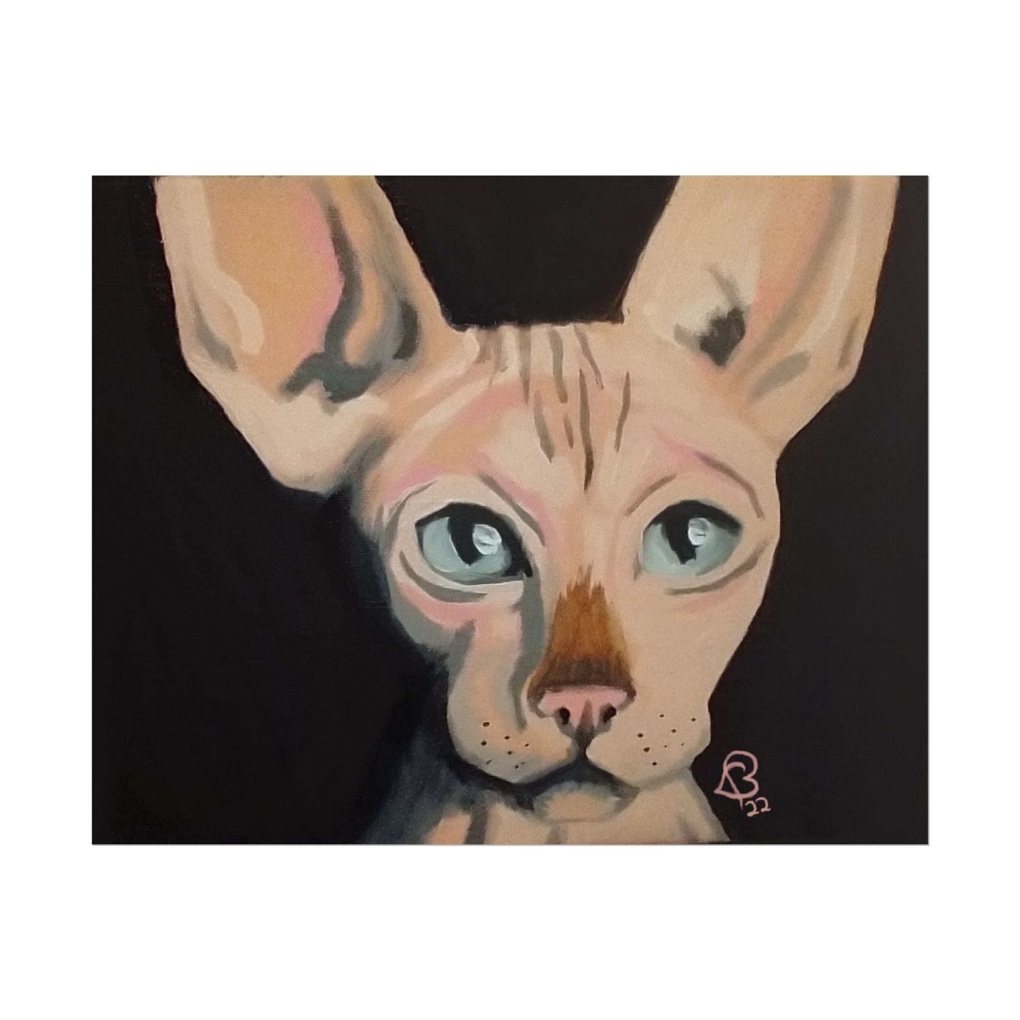 Sphynx Cat Art Poster — Rolled Fine Art Print