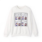 Comic D&D Sweatshirt — Cute Panel Cartoon Crewneck