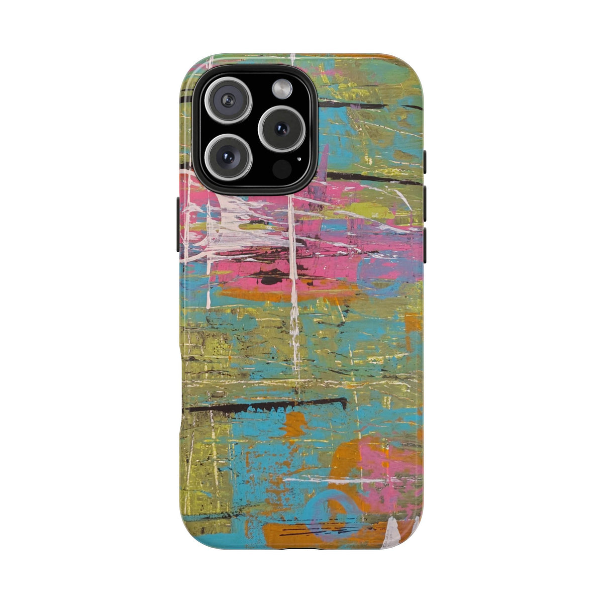 1980s Puke Tough Phone Case — Distressed Pastel Art Protective Cover