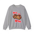 Crewneck Sweatshirt — "Ho's Before Bros" Food Pun Graphic