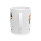"It's Fine-Everything is Fine" Ceramic Mug — Bold Retro Fire Graphic Coffee Cup (11oz & 15oz)