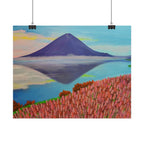Rolled Poster — Serene Mountain Reflection Landscape Art Print