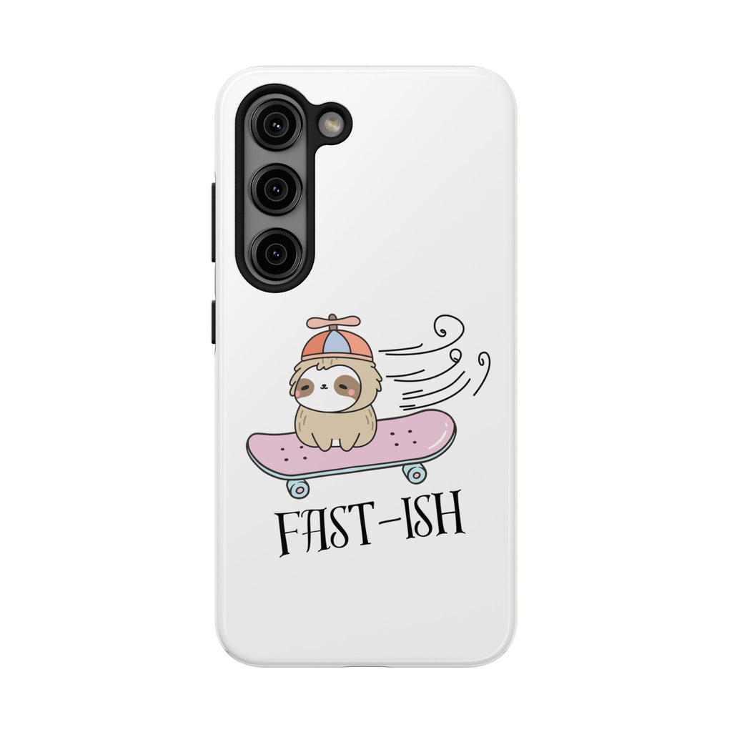 Phone Case — Cute Sloth on Skateboard "Fast-ish" Protective Tough Case