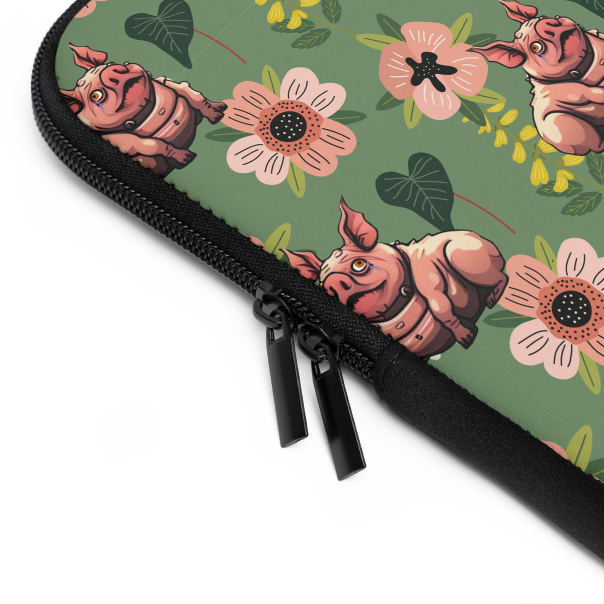 Laptop Sleeve — Green Garden & Squonk Pattern