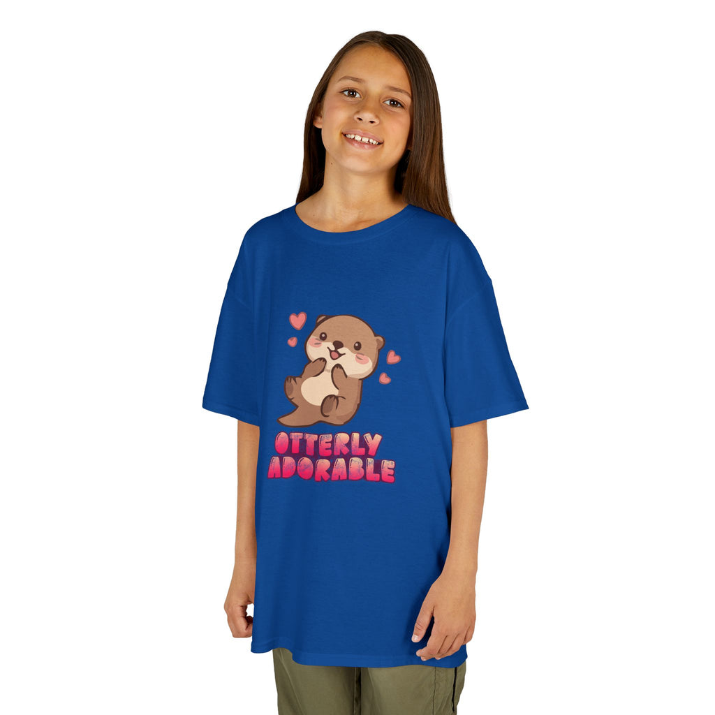 Kids Tee "Otterly Adorable" Heart Graphic Tee