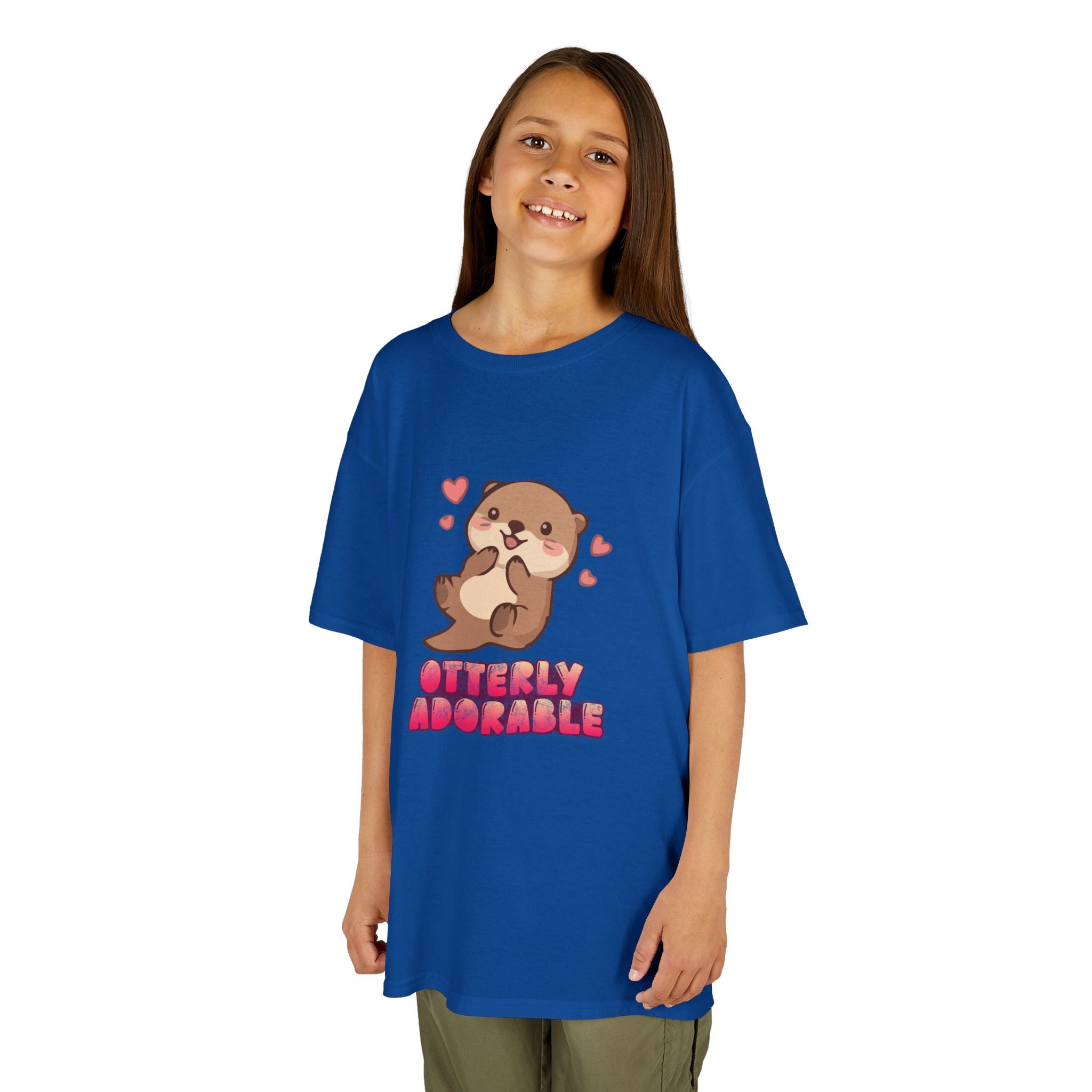 Kids Tee "Otterly Adorable" Heart Graphic Tee
