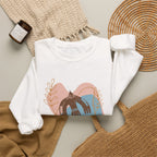 Bohemian Crewneck Sweatshirt — Floral Abstract Vintage Vibe