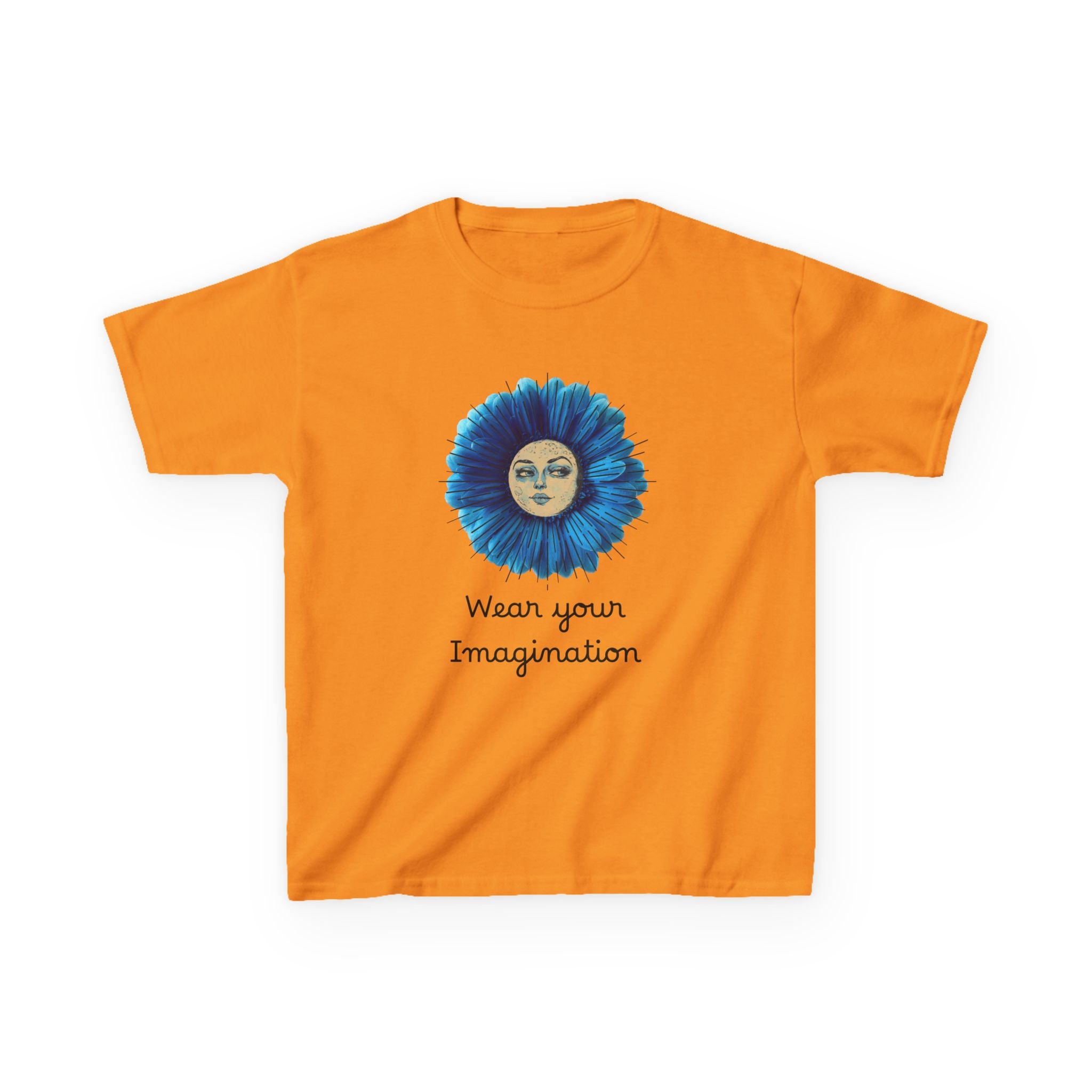 Personalize it! Youth 'Wear Your Imagination' Blue Flower Face Graphic