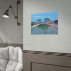 Twilight Bridge Rolled Poster — Long-Exposure Cityscape Wall Art