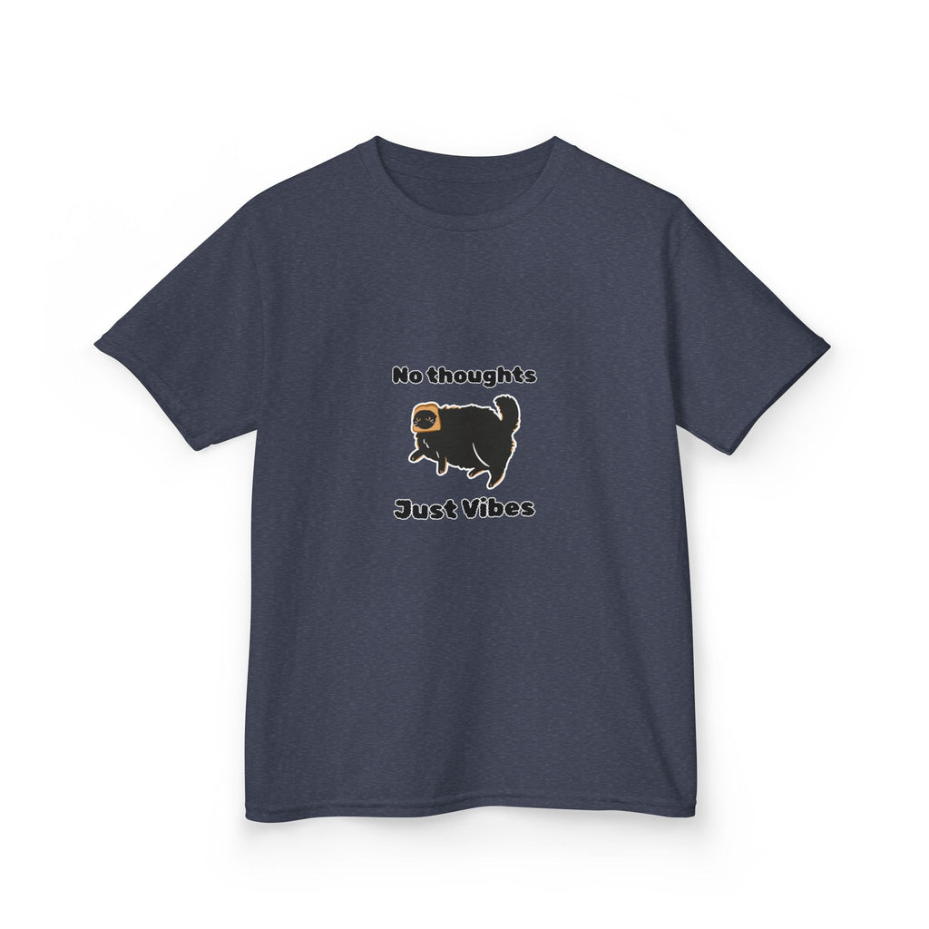 Youth 'No Thoughts Just Vibes' Cat Graphic Shirt