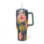40oz Backlit Flowers Vacuum Tumbler