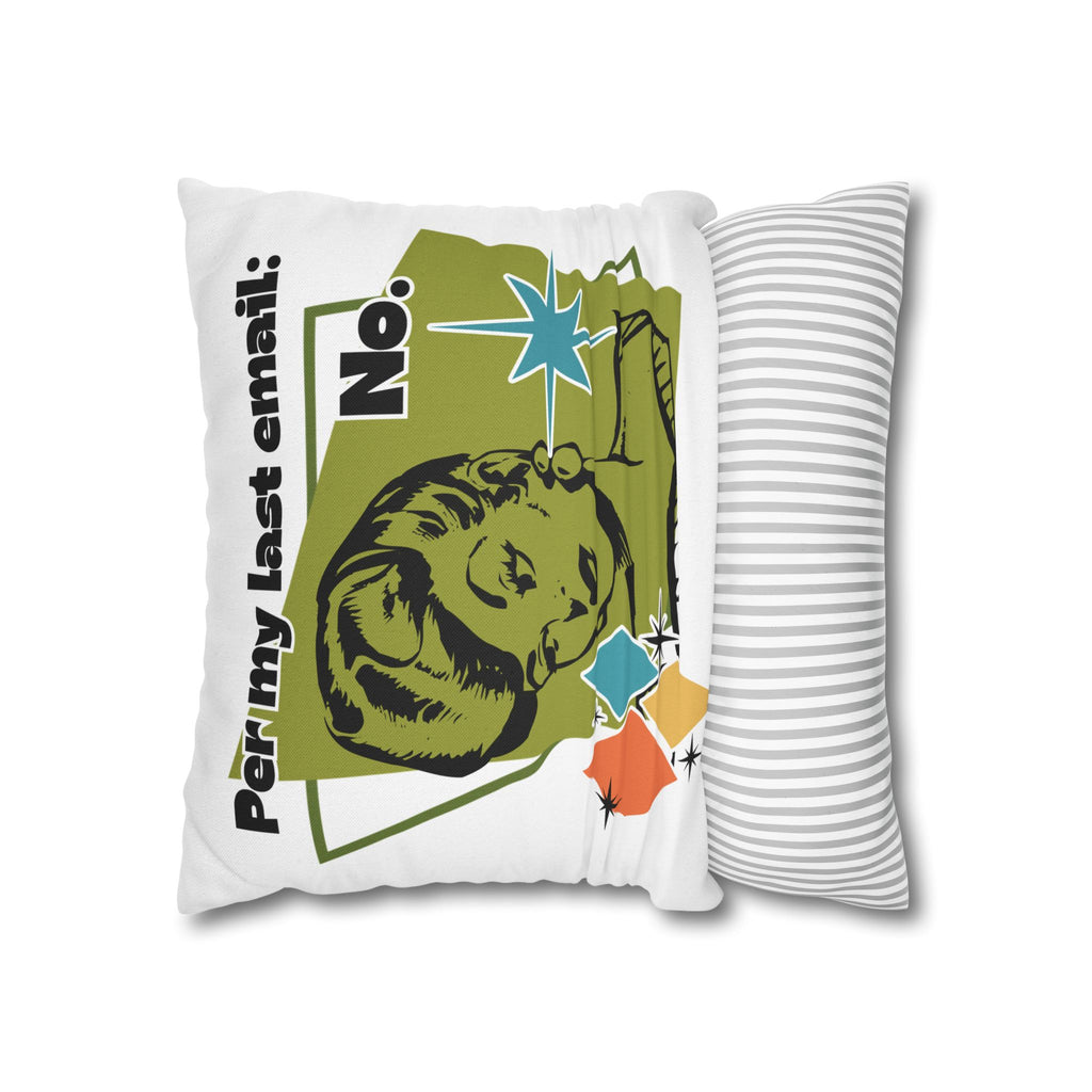 Retro 'Per My Last Email: No.' Throw Pillowcase