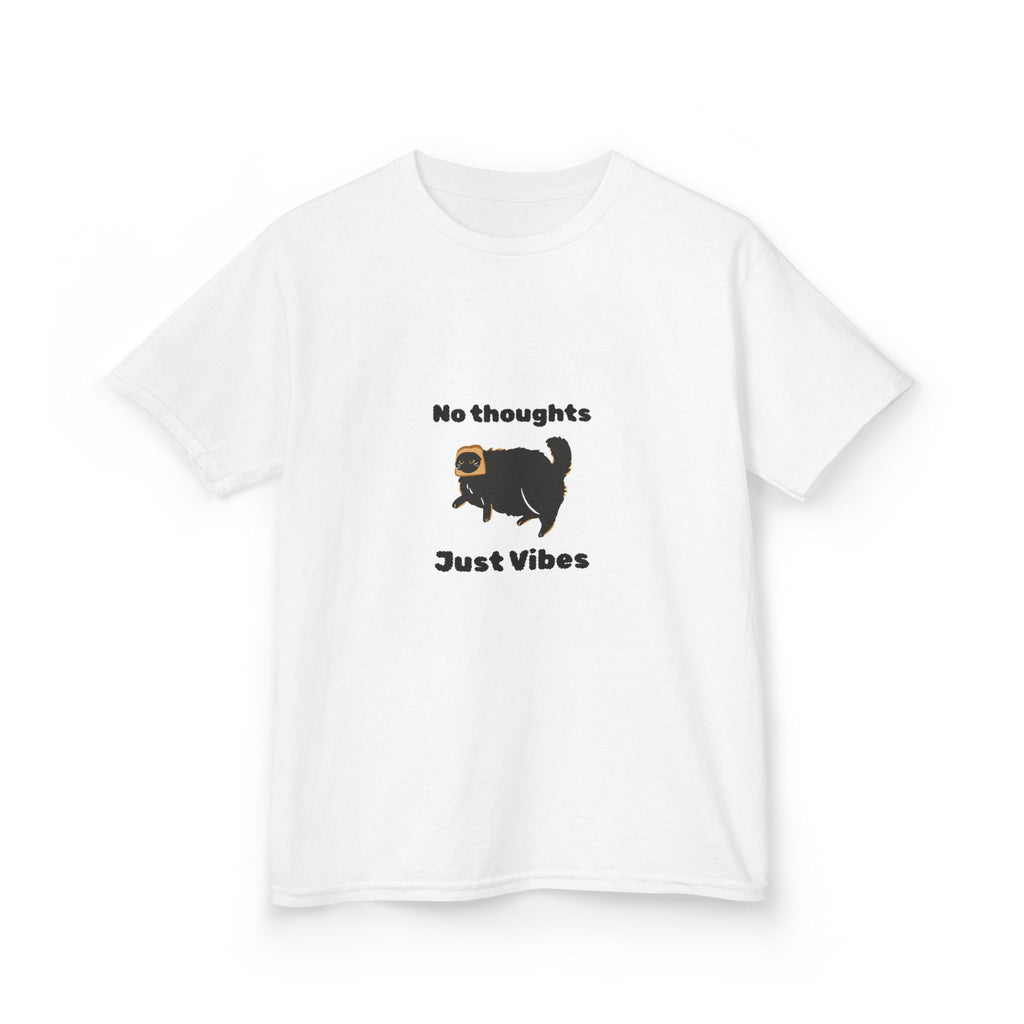 Youth 'No Thoughts Just Vibes' Cat Graphic Shirt