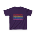 Youth Rainbow Dachshund Pattern Cute Dog Graphic Tee