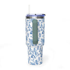 40oz Bigfoot Floral Vacuum Tumbler – Insulated Travel Mug with Straw