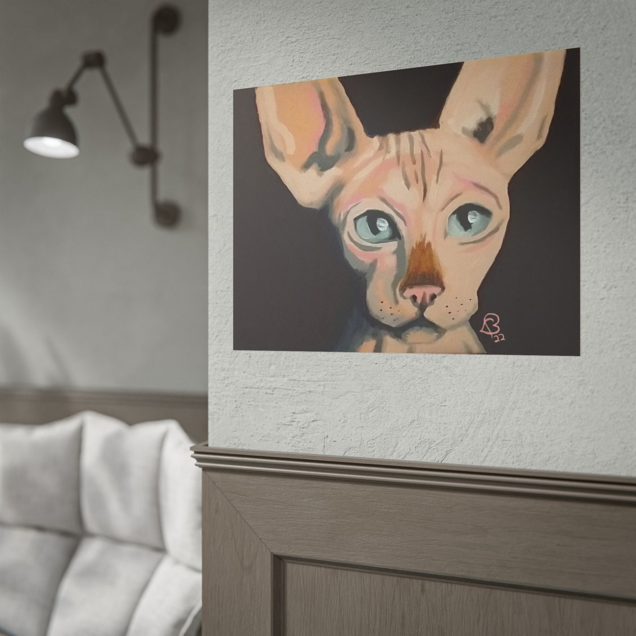 Sphynx Cat Art Poster — Rolled Fine Art Print