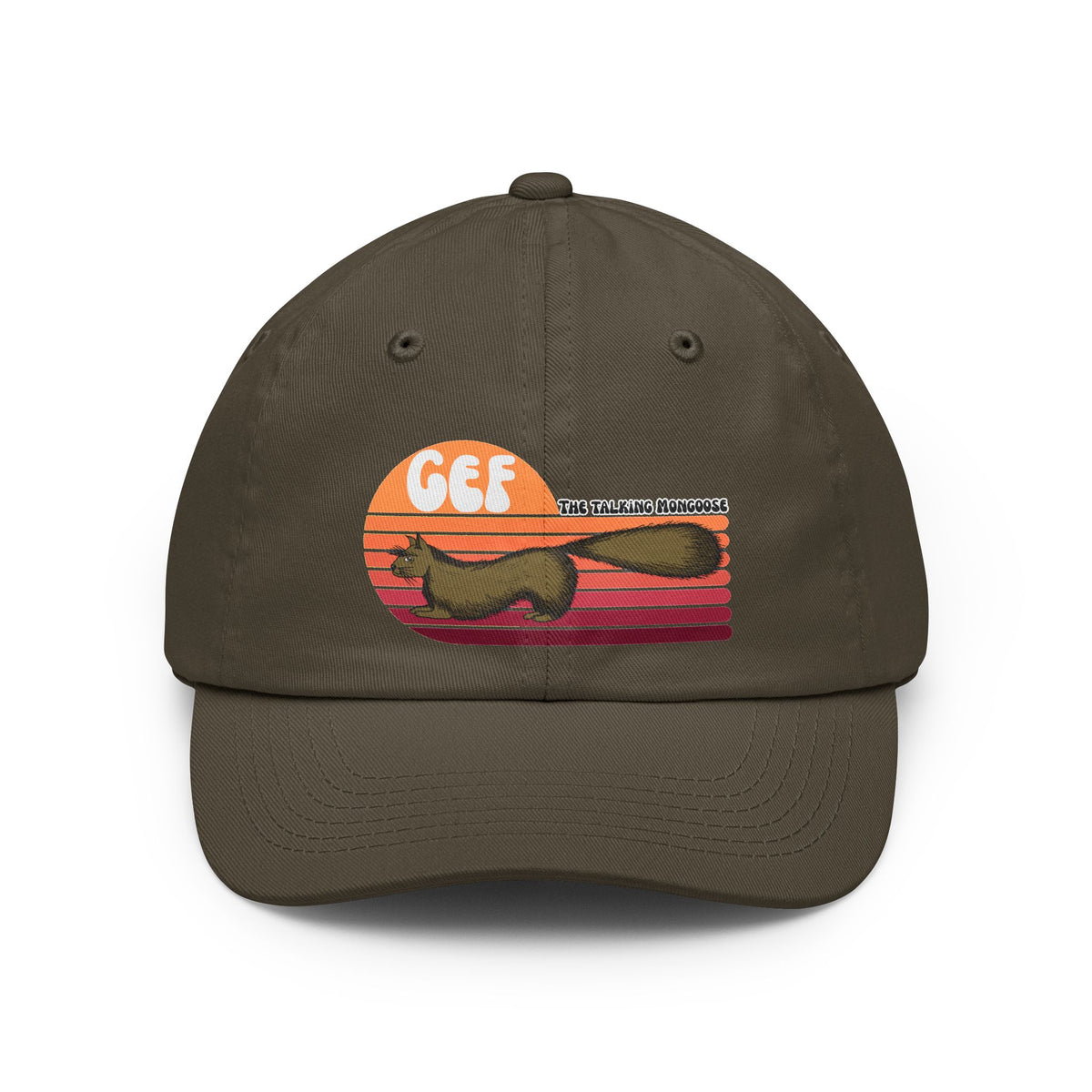 Retro Dad Hat — "GEF" The Talking Mongoose Vintage Sunset Cap