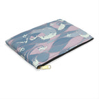 Nessie Waves Pattern Accessory Pouch — Pastel Ocean Waves Makeup Bag