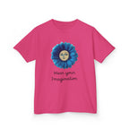 Personalize it! Youth 'Wear Your Imagination' Blue Flower Face Graphic