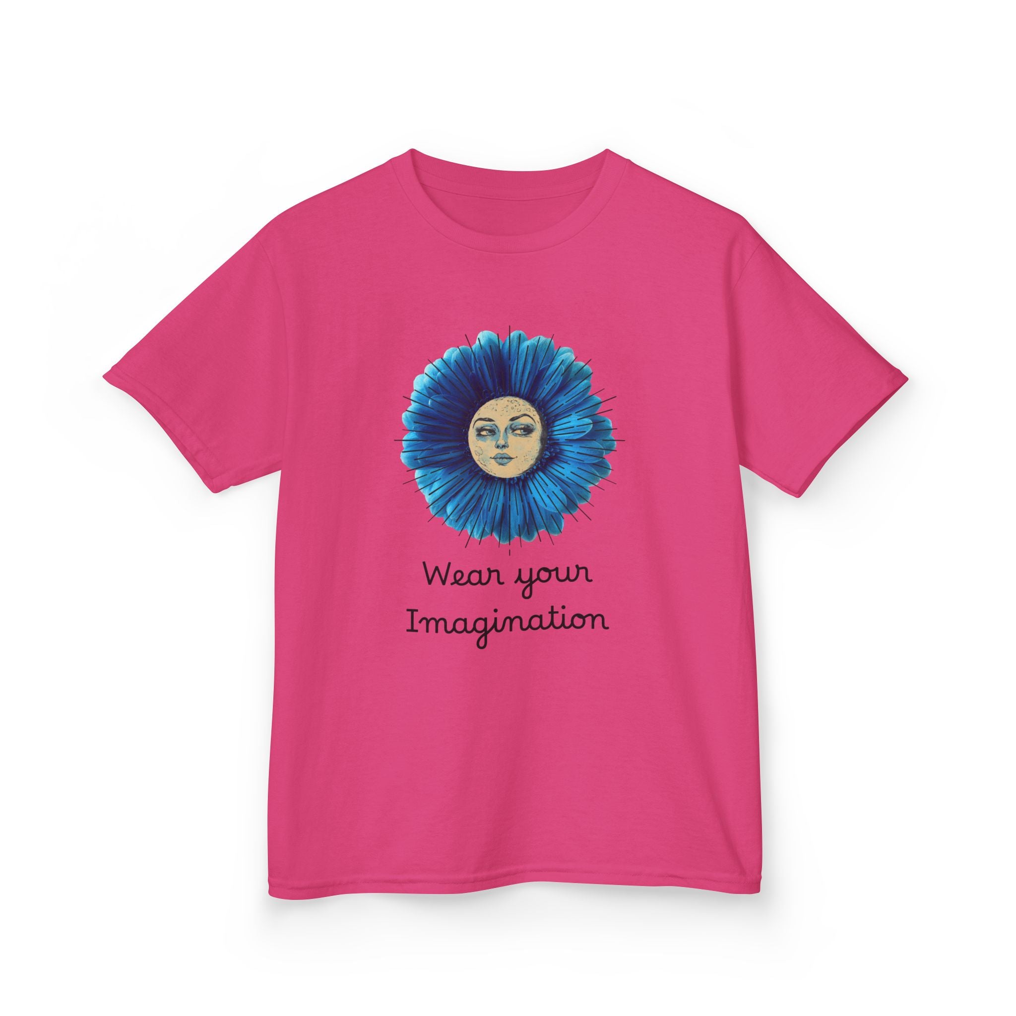 Personalize it! Youth 'Wear Your Imagination' Blue Flower Face Graphic
