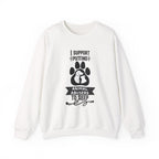 Crewneck Sweatshirt — "I Support Putting Animal Abusers to Sleep" Paw Rescue Tee
